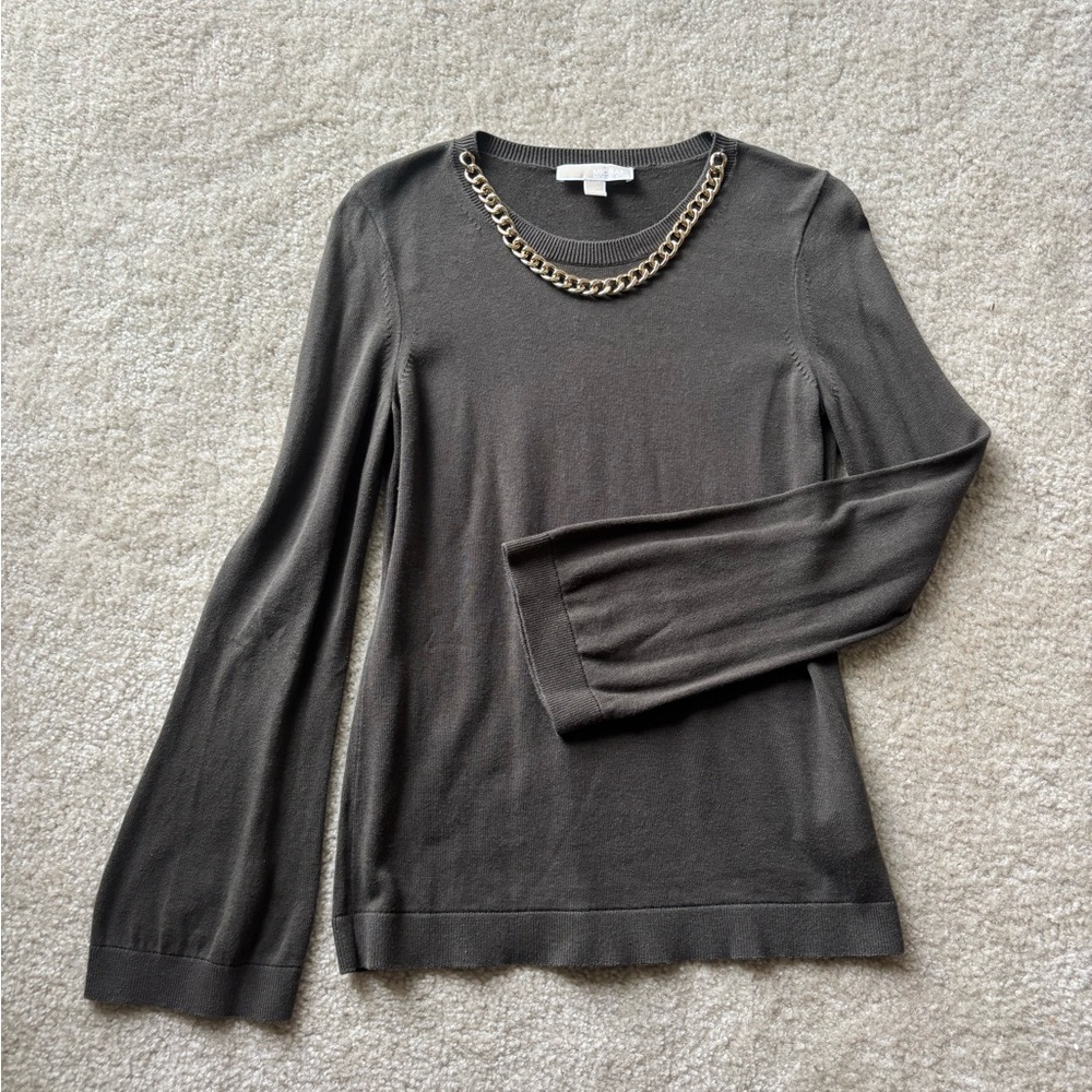 MK Gold Chain Detail Sweater